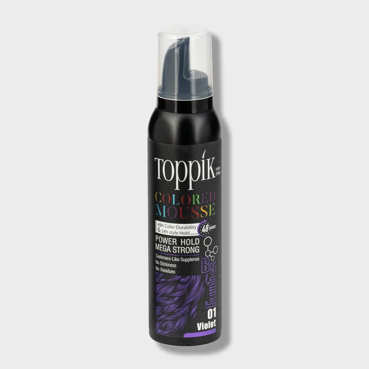 موس مو رنگی تاپیک Toppik  مدل 01  رنگ بنفش حجم 125 میل