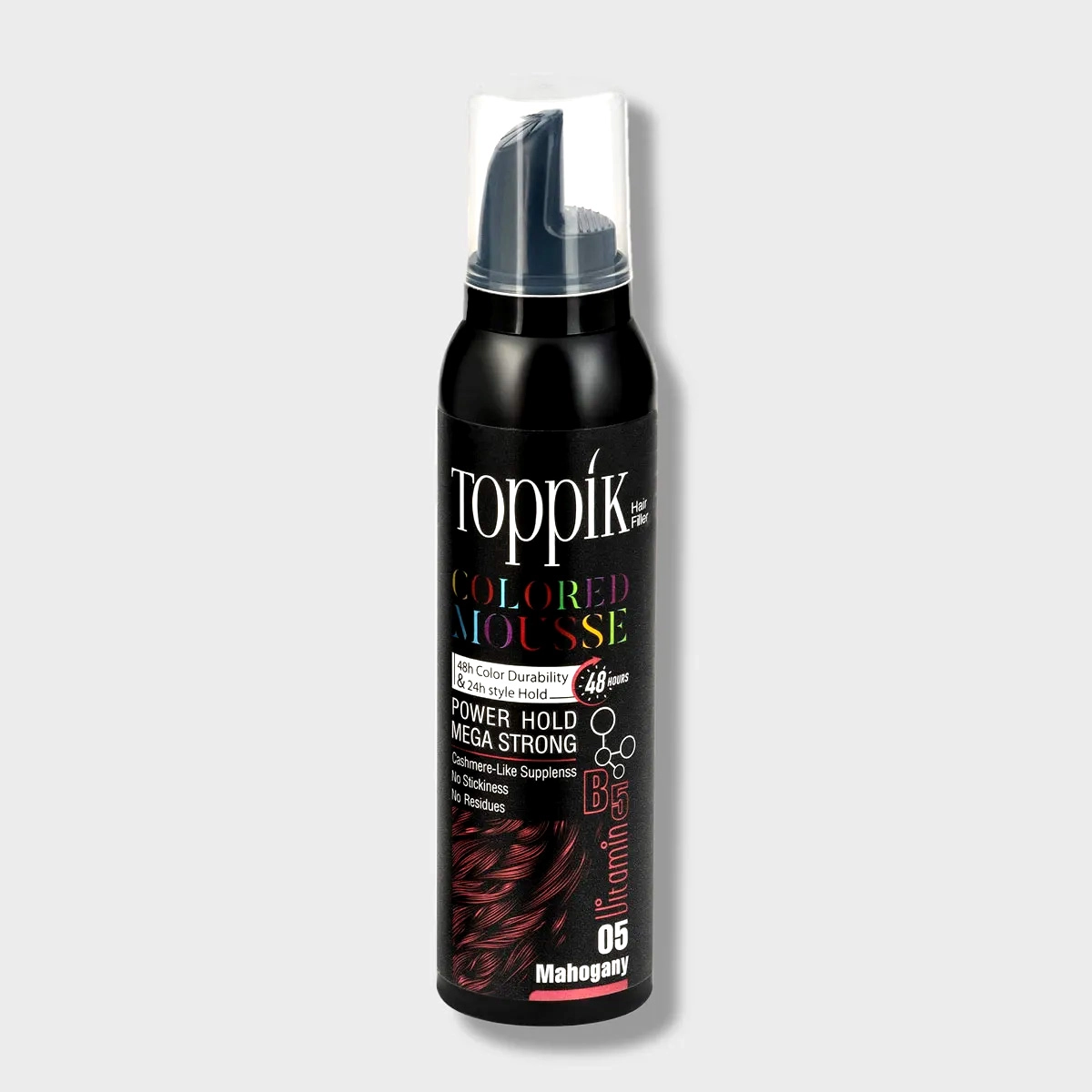 موس مو رنگی تاپیک Toppik  مدل 05  رنگ ماهگونی حجم 125 میل
