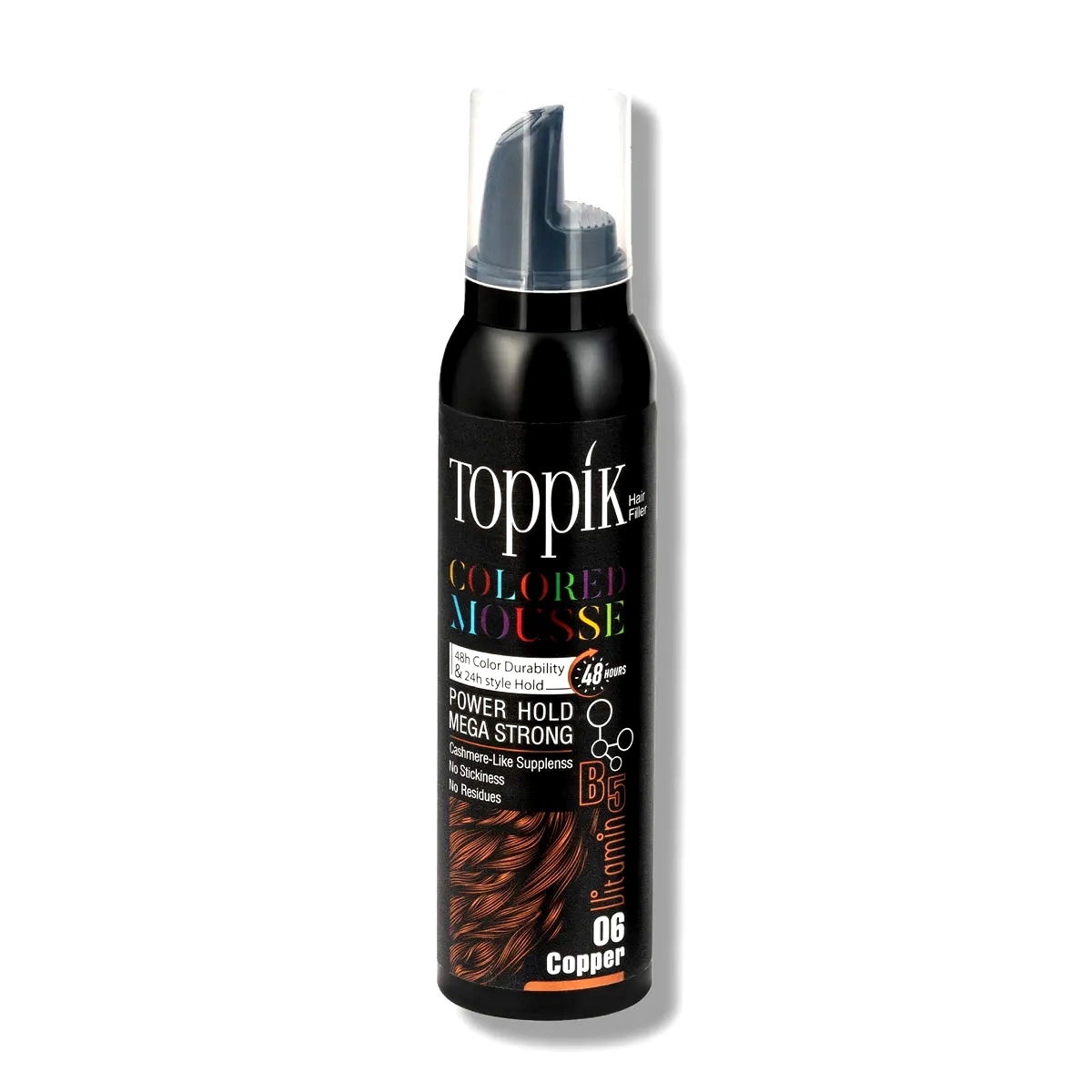 موس مو رنگی تاپیک Toppik  مدل 06  مسی رنگ حجم 125 میل